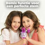 Denver Karaoke Microfoon Bluetooth - Draadloos - Karaoke Set - Ingebouwde Speaker - AUX - MicroSD - KMS20 - Roze