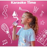 Denver Karaoke Microfoon Bluetooth - Draadloos - Karaoke Set - Ingebouwde Speaker - AUX - MicroSD - KMS20 - Roze