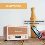 Denver DAB Radio - Retro Radio - Bluetooth - DAB+/ FM - Dimbaar - Batterijen & Netstroom - DAB18LW