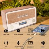 Denver DAB Radio - Retro Radio - Bluetooth - DAB+/ FM - Dimbaar - Batterijen & Netstroom - DAB18LW
