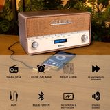 Denver - DAB36 - Retro Radio - Zwart/Grijs - Hout - Bluetooth
