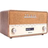 Denver - DAB36 - Retro Radio - Zwart/Grijs - Hout - Bluetooth
