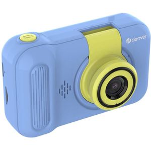 Denver KCA-1351BU Kindercamera, 40 MP, flip-lens voor selfies, ingebouwde games, IPS-display van 2,4 inch, robuust design voor kinderen, blauw