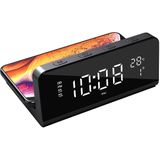 Denver Digitale Wekker met Draadloze Oplader - Alarm - Dimmer - ECQ103 - Zwart