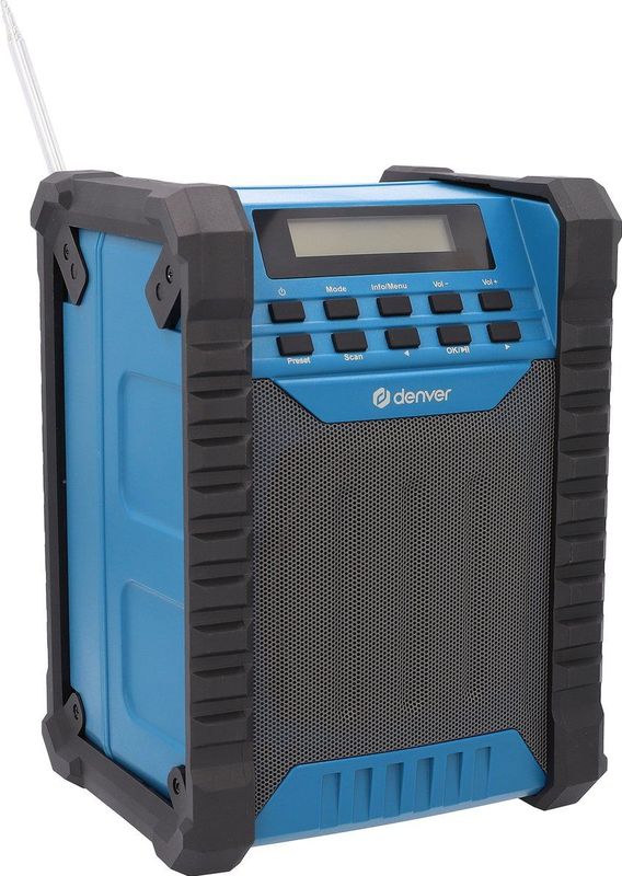 Denver - WRB60 - Bouwradio - Bluetooth - Spatwaterdicht - Accu