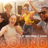 DENVER BPS165 - Partyspeaker - Zwart - Bluetooth - 200W Maximaal Vermogen