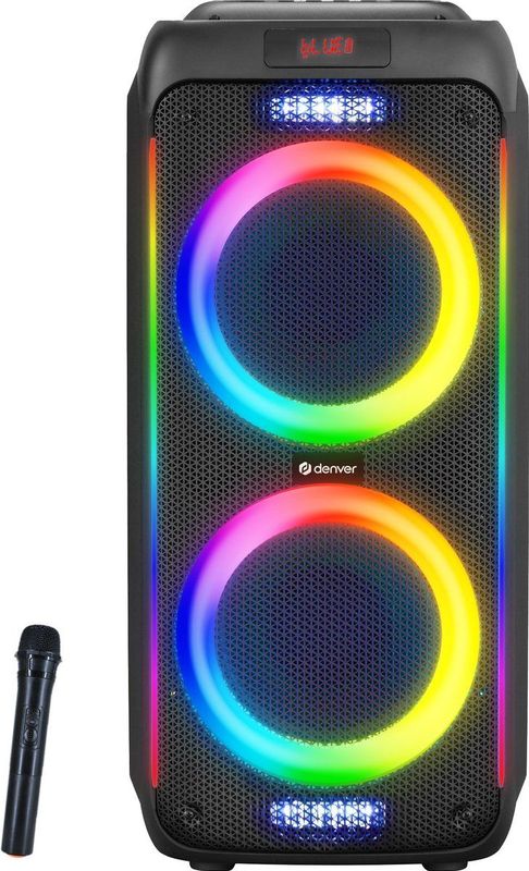 Denver - BPS-458 - Bluetooth Party Speaker - Zwart - Inclusief Microfoon