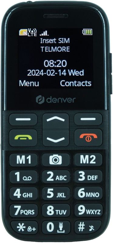 Denver Senioren Mobiele Telefoon - 4G - Grote Toetsen - SOS Knop