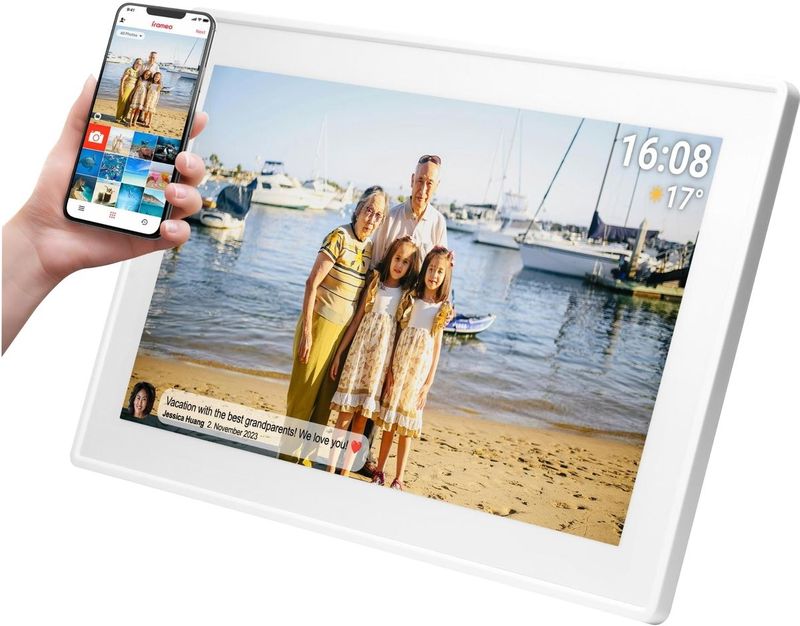 Denver - PFF1515W - Digitale Fotolijst - Wit - 15.6 inch - Full HD - WiFi