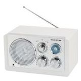 Denver - TR63 - Draagbare FM Radio - Wit - Retro - Werkt op Batterijen of Netstroom