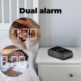 Denver Wekkerradio DAB met Bluetooth - Digitale Wekker - Opladen via USB-C - FM Radio - Dual Alarm - CRD515
