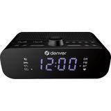 Denver Wekkerradio DAB met Bluetooth - Digitale Wekker - Opladen via USB-C - FM Radio - Dual Alarm - CRD515