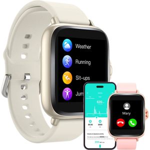 Smartwatch voor heren, met telefoonfunctie, 1,96 AMOLED 5ATM waterdicht