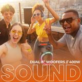 Denver - BPS459 - Bluetooth Speaker - Zwart - Incl. Draadloze Microfoon