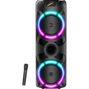 Denver - BPS459 - Bluetooth Speaker - Zwart - Incl. Draadloze Microfoon