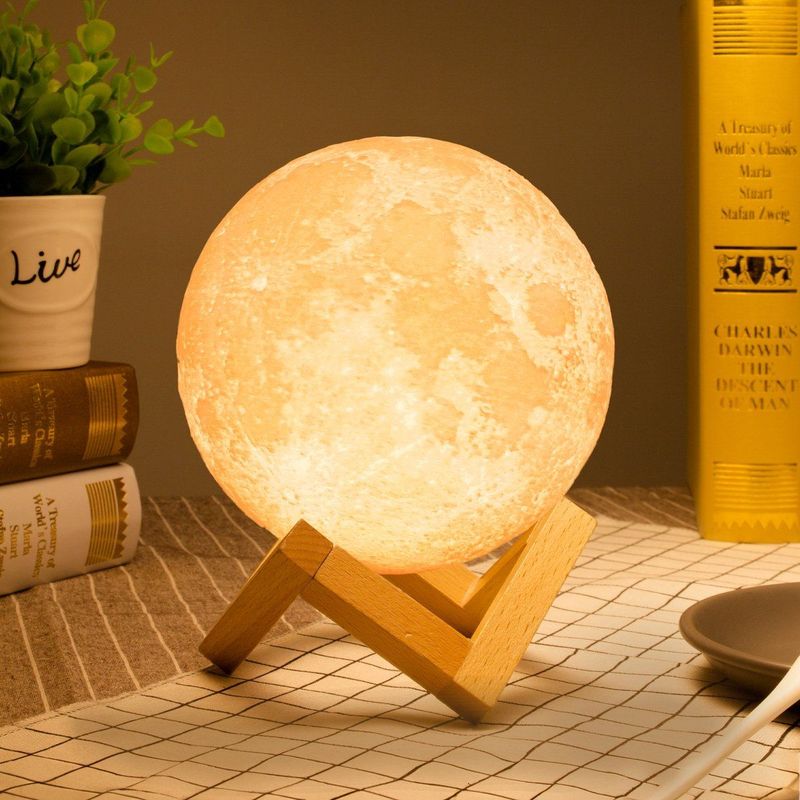 Denver - LBS150 - Tafellamp - Maan - Draadloze Bluetooth Speaker - Incl. Afstandsbediening