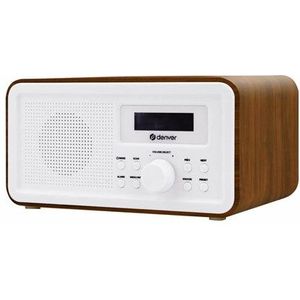 Denver - DAB30DW - Retro Radio - DAB+ / FM - Draagbaar - Batterij & Netstroom