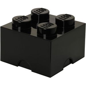 Opbergbox Brick 4, Zwart - LEGO