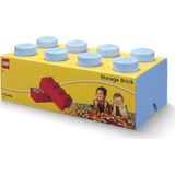 LEGO Aufbewahrungsstein, 8 Noppen, hellblau