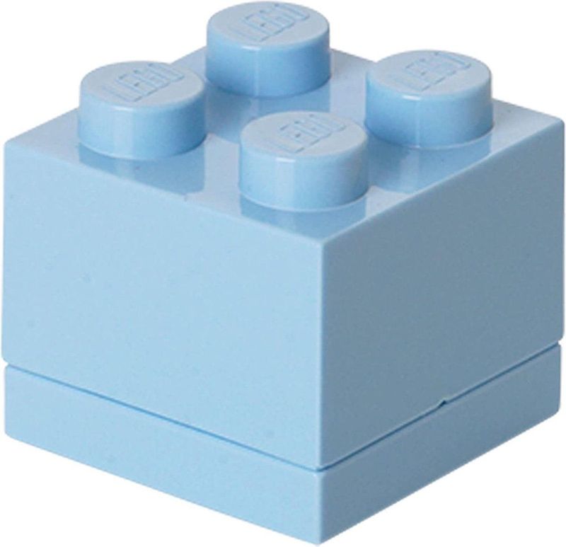 Opbergbox Lego Mini Brick 4 Licht Blauw