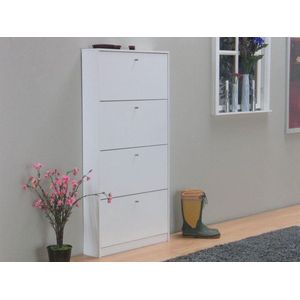 Schoenenkast Wit Mat 75x148x17 cm Escape