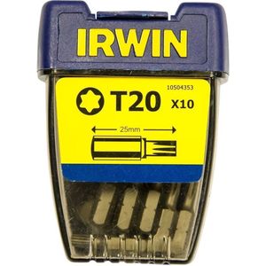 Irwin Grot type Torx T20 1/4 inch 25mm 10 stuks 10504353