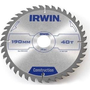Irwin Cirkelzaagblad voor Hout | Construction | Ø 184mm Asgat 16mm 24T - 1907699