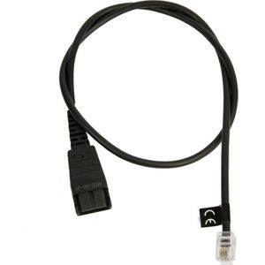 Jabra - QD Cord Straight - Huistelefoon - Zwart - VoIP - Robuust