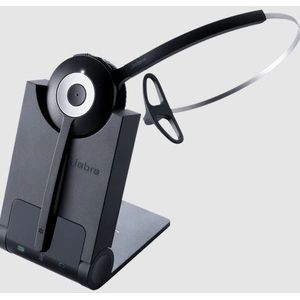 Jabra Pro 920 Mono gebruikersvriendelijke DECT-Office-headset voor vaste telefoons, hoog bereik, ruisonderdrukking, oplaadschaal inclusief, zwart