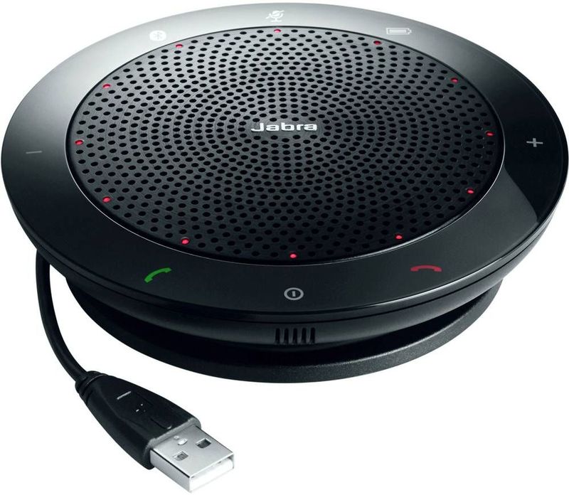 Jabra Speak 510 Luidsprekertelefoon draagbare conferentie luidspreker Unified Communications gecertificeerd met usb, connectiviteit met laptops, smartphones en tablets, zwart