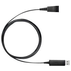 Jabra B2B Link 230 USB-adapter voor hoofdtelefoon, bekabeld, QD, zwart