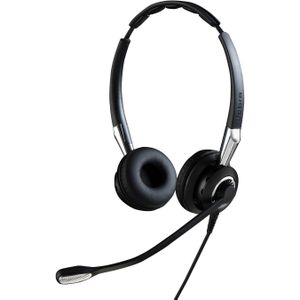 Jabra On-Ear Headset BIZ™ 2400 Duo, STD, Noise Cancelling, QD-kabel, 360° draaibare microfoon, binaural