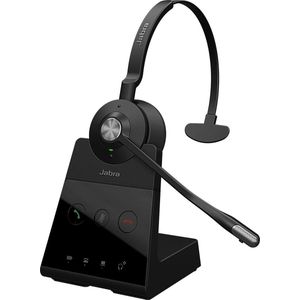 Jabra Engage 65 On-Ear Dect Mono Headset - Skype for Business gecertificeerde, draadloze hoofdtelefoon met ruisonderdrukking voor tafeltelefoons en softphones - zwart - EU-versie
