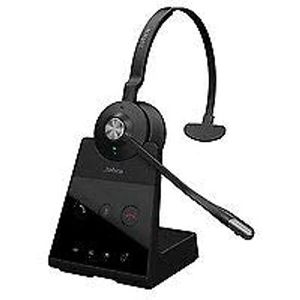 Jabra Engage 65 On-Ear DECT Mono Headset - Skype For Business Certified Wireless Headphones with Advanced Noise Cancellation for Deskphones and Softphones – Black – UK Version