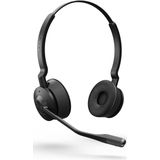 Jabra Engage 65 DECT Stereo hoofdtelefoon - Draadloze hoofdtelefoon, Skype-gecertificeerd, met geavanceerde ruisonderdrukking, voor vaste telefoons en softphones, EU-versie, zwart