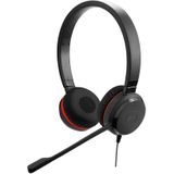 Jabra Evolve 30 UC Stereo Headset – Unified Communications Headphones for VoIP Softphone with Passive Noise Cancellation – USB-Cable with Controller – Black