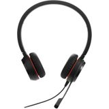 Jabra Evolve 30 UC Stereo Headset – Unified Communications Headphones for VoIP Softphone with Passive Noise Cancellation – USB-Cable with Controller – Black