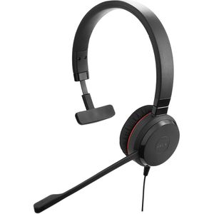 Jabra Evolve 20 SE UC Mono Headset – Unified Communications Koptelefoon voor VoIP Softphone met Passieve Noise Cancelling – USB-A Kabel met Controller – zwart