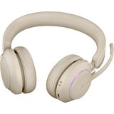 Jabra Evolve2 65 Draadloze PC Headset - noise cancelling - Microsoft Teams Certified met lange batterijduur - USB-A Bluetooth Adapter - Beige