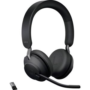Jabra Evolve2 65 UC Stereo - Bluetooth Headset - op oor - draadloos - USB - noise isolating - zwart