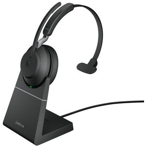 Jabra Evolve2 65 MS Mono + Stand Bluetooth Headset met standaard op oor omkeerbaar Bluetooth draadloos