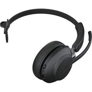 Jabra Evolve2 65 Draadloze Headset – UC-gecertificeerde Monokoptelefoon met Noise Cancelling en Lange Batterijduur – USB-A Bluetooth Adapter – Zwart