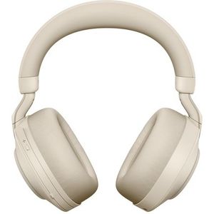 Jabra Evolve2 85 Draadloze Headset – Microsoft Teams-gecertificeerde Stereokoptelefoon met Noise Cancelling en Lange Batterijduur – USB-C Bluetooth Adapter – Beige