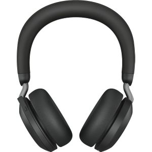 Jabra Evolve2 75 Wireless PC Headset mit Ladedock, 8-Mikro-Technologie - Dual-Foam-Stereo-Kopfhörer mit moderner aktiver Geräuschunterdrückung, USB-A Bluetooth-Adapter und UC-Kompatibilität - Schwarz