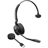 Jabra Engage 55 draadloze mono headset met Link 400 USB-C DECT adapter - met noise cancelling microfoon en groot bereik - gecertificeerd voor Google Meet en Zoom, werkt met andere platformen - zwart