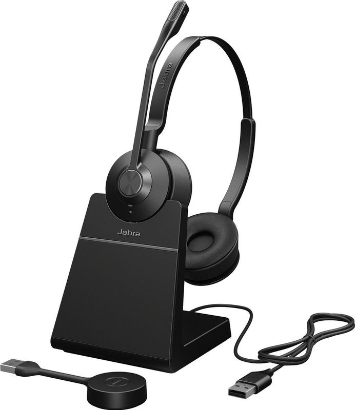 Jabra - Engage 55 - Draadloze Headset - Zwart - USB-DECT Adapter