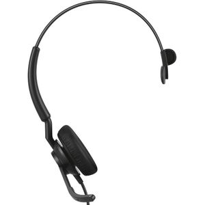 Jabra Engage 50 II bedrade mono headset met noise cancelling 3-microfoontechnologie en USB-A kabel - lichtgewicht - werkt met alle Unified Communications-platforms zoals Zoom & Unify - zwart