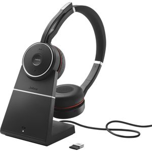 Jabra Evolve 75 Headset - Bedraad en Draadloos - Bluetooth - Zwart