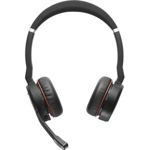 Jabra Evolve 75 SE draadloze stereo Bluetooth headset met noise cancelling microphone en active noise cancellation - gecertificeerd voor Google Meet en Zoom, werkt met alle andere platformen - zwart
