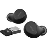 Jabra Evolve2 Buds True Wireless in-ear Bluetooth oordopjes met Active Noise Cancellation (ANC) en Jabra MultiSensor Voice-technologie - gecertificeerd voor apps voor virtuele vergaderingen - zwart
